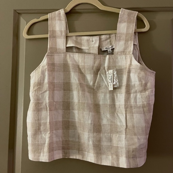 NEW Linen-Blend Sunside Button-Back Top: Undyed Edition size 0 - Picture 5 of 6